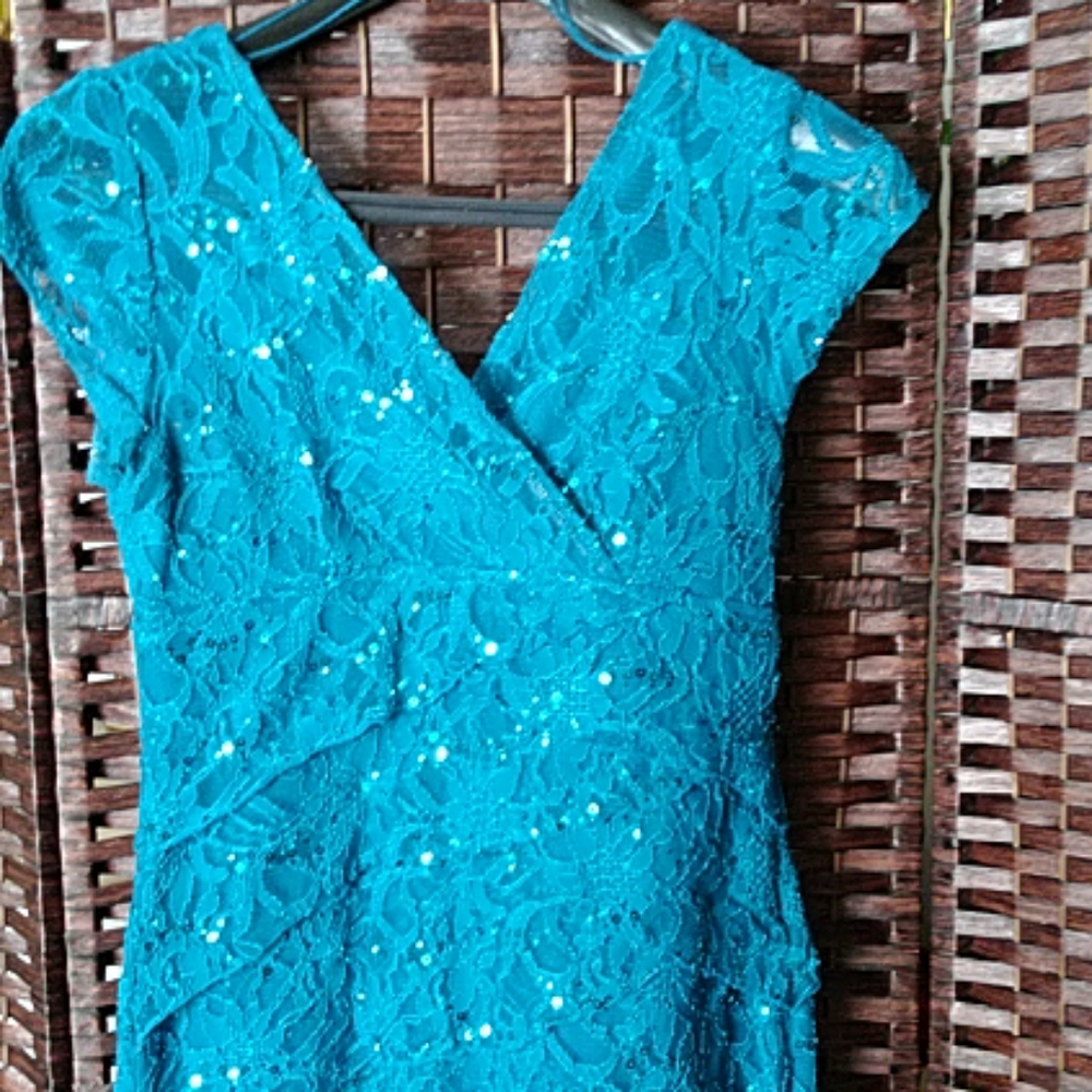 Scarlett Nite Turquoise Party Dress Sz 8